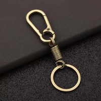 Nouvelle personnalité ressort bobine porte-clés mousqueton boucle porte-clés Anti-perte crochet d'escalade voiture porte-clés accessoires cadeau
