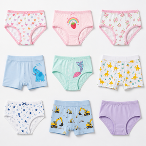 Calzoncillos de Algodón con Cintura Elástica para Niños, Calzoncillos Tipo Bóxer con Estampados de Unicornio y Dinosaurio, Tallas Mixtas para Niños y Niñas, Lote al por Mayor - Product Image 2
