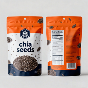 Bolsa de Plástico Impresa Personalizada <span class=keywords><strong>con</strong></span> Cierre para Alimentos, para Empacar Semillas de <span class=keywords><strong>Lino</strong></span>, Mostaza, Calabaza, Sésamo y Chía, <span class=keywords><strong>con</strong></span> Logotipo - Product Image 4