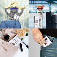 Passeport en cuir PET imprimé par sublimation de logo personnalisé Portefeuille de voyage personnalisé pour chien chat Cadeau de services de fabrication unique