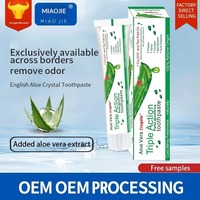 Dentifrice Herbal Sans Fluorure à l'Aloe Vera et aux Extraits de Plantes Cristallines – Tailles et Logo Personnalisables – Anti-Caries, Haleine Fraîche, Nettoyage en Profondeur