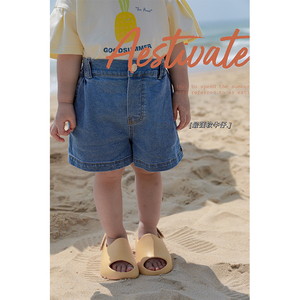 20039/stile coreano bambini pantaloni comodi ragazze adorabili <span class=keywords><strong>pantaloncini</strong></span> di jeans <span class=keywords><strong>blu</strong></span> per l'estate - Product Image 2