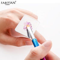 Palette de mélange carrée pour nail art, outil de peinture pour manucure, mini palette de maquillage en acier inoxydable