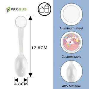 Cuchara de sublimación en blanco personalizada Prosub al por mayor, cuchara de plástico blanca para niños imprimible - Product Image 5