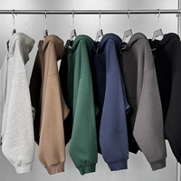 Sweat à capuche personnalisé en molleton bouclette 410 g/m² pour homme, coupe ample, logo imprimé 3D, automne, ODM, 100 % coton, streetwear