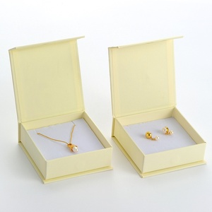 PackSecret Custom Logo Beige Gift <b>Box</b> Paper <b>Earring</b> Bracelet Necklace Jewelry Packaging Magnetic Boxes - Product Image 5