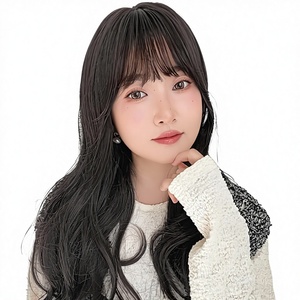 [Bright Lala] Heat-resistant 120% Density Natural Semi-Long Wave Gradient Long Full <strong>Wig</strong> 140g Hf1917-BC - Product Image 1