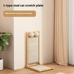L-förmiges Katzen-Kratzbrett aus Natürlichem Sisal, Drehbares und Faltbares Katzen-Kratzpad, Katzen-Kratzbett zum Möbelschutz - Product Image 6