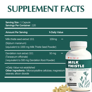 Complexe Professionnel de Soutien Hépatique : Capsules de Chardon-Marie (Silymarine) et Racine de Pissenlit, Complément Herbal Détoxifiant et Purifiant - Product Image 6