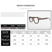 Gafas de bloque de luz azul de acetato de fibra de alta calidad para hombres y mujeres, gafas de lujo, montura óptica de diseñador de marca redonda Vintage