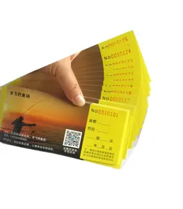 Custom concert coupon ticket booklets full printing music festival party entry ticket coupon with easy tear line