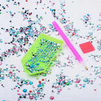 Kits de peinture diamant animaux de dessin animé avec diamants complets et cadre, cadeau DIY écologique pour enfants, décoration murale