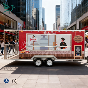 Remorque alimentaire mobile multifonctionnelle 220 V galvanisée à 3 roues pour hot-dogs, pizzas, grillades, snacks, café, avec cuisine complète - Product Image 2