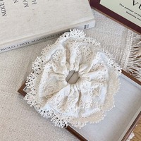 Blanc Lacé Épais Mystique Chouchou Élastique Large Jumbo XXL Cheveux Ties Por Mayor