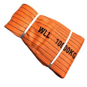 오렌지 7:1 300mm 폴리에스터 웨빙 슬링 플랫 리프팅 벨트 1톤 용량 보호 커버 그린 안전 소재 원산지 타입 - Product Image 1