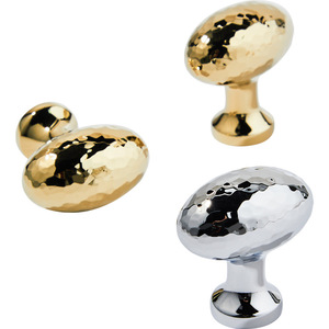 Chrome-plated Brass Silver Dove Egg Italian Minimalist Modern Light Luxury Simple Hammered Wardrobe <strong>Door</strong> Handle for Cabinet - Product Image 5