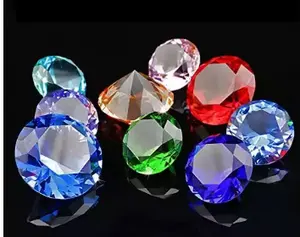 Spot 25mm 30mm 40mm Colorful Wedding Party Decoration Clear Plastic Acrylic Gems Diamond