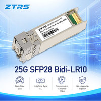 ZTRS 25G SFP28 LX20, Transmisión de Fibra Óptica de Alta Calidad, Distancia de Transmisión de 10 km, 20 km, 40 km, 80 km, Aplicable a Centros de Datos