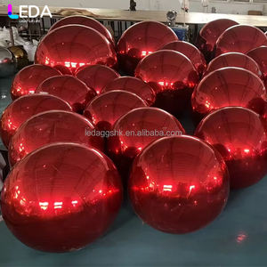 Bola de Espejos Inflable de PVC Roja, Moderna, Nueva Llegada, para Fiestas al Aire Libre, Bodas y Eventos - Product Image 1