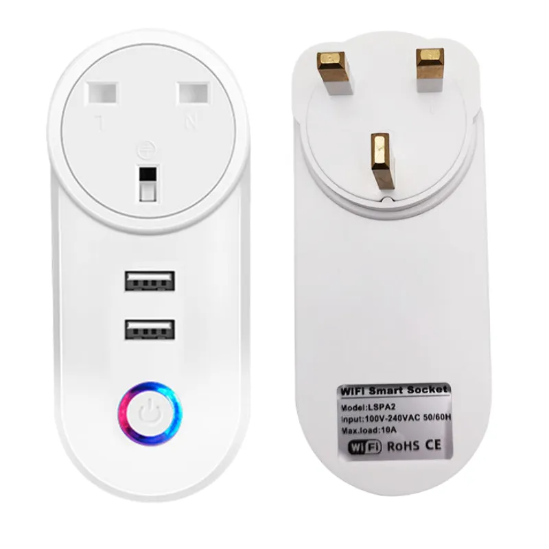Plus Wifi Smart USB Socket Extension Plug Smart Socket con doppia presa USB Smart Home System