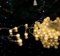 Guirlande lumineuse LED de Noël en forme de boule à bulles en plastique USB 3AA batterie 5m/10m