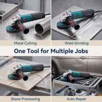 Meuleuse d'angle sans balais certifiée CE 220-240V avec interrupteur latéral 100/115/125mm, meuleuse d'angle professionnelle industrielle pour la construction
