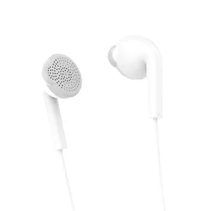 批发通用时尚白色3.5毫米入耳式立体声有线手机耳机