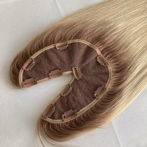 Couleur personnalisée # Extensions de cheveux humains européens 10/60 Ombré avec mèches mélangées, tissées à la main, en forme de V/U, à clipser - Product Image 4