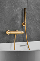Haute qualité nouveau style or brossé robinets de douche thermostatiques avec douche à main salle de bain robinets de douche mitigeurs