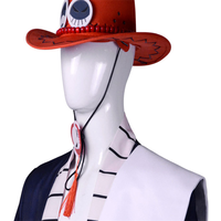 Costume de cosplay Kimono Flammes One Piece Portgas D. Ace, tenue d'anime japonais pour Halloween et Carnaval