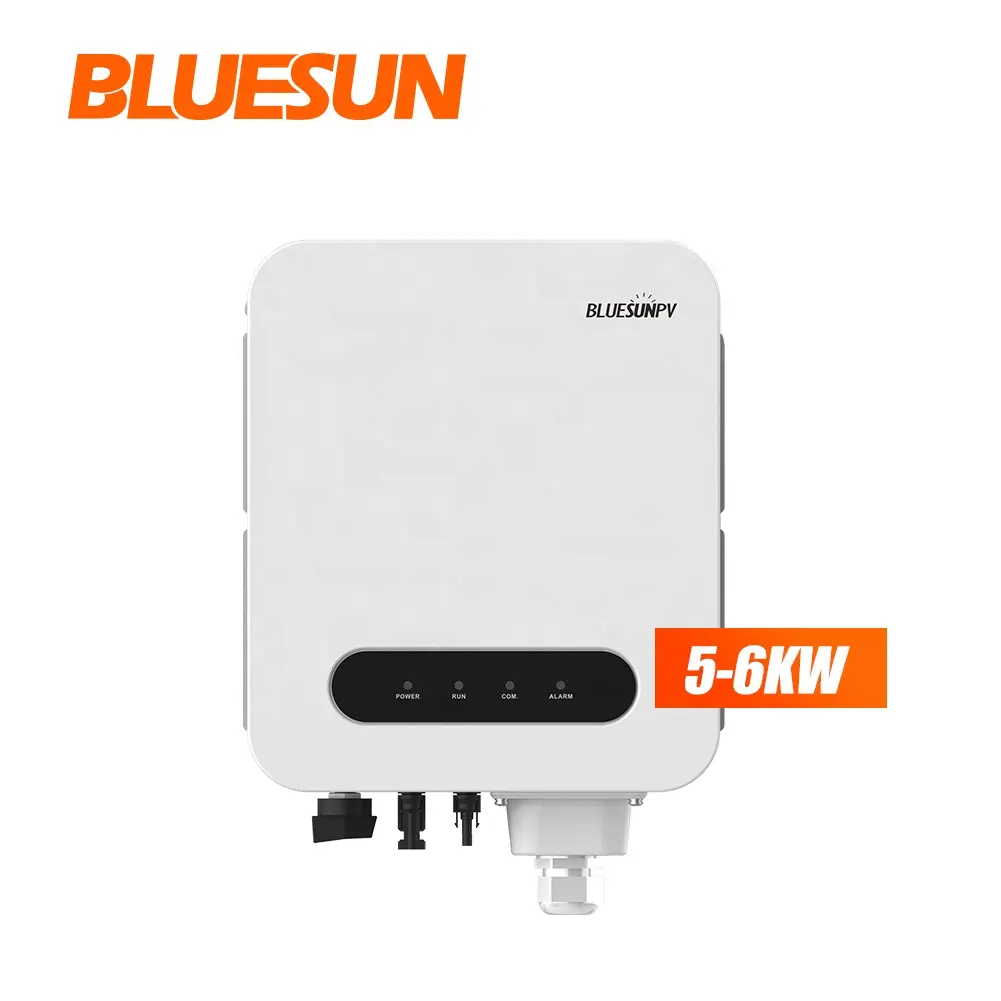 BLUESUNPV Inverter Tenaga Surya 5000W Mppt, Inverter Daya untuk Panel Surya Kehua, Inverter Tenaga Surya Mppt Timur Tanpa Baterai