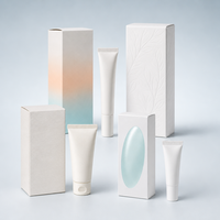 Boîte cadeau en papier artistique avec logo personnalisé, pliable, adaptée aux soins de la peau, aux cosmétiques, aux bougies, aux parfums, aux tasses isothermes, style frais