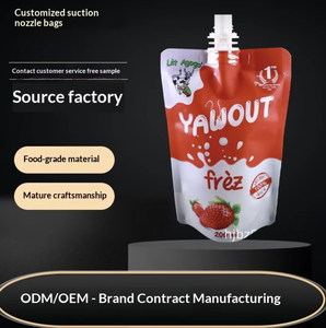 Pochettes souples personnalisées de 250 ml en PET/PE biodégradable et recyclable de qualité alimentaire avec logo imprimé et bec verseur pour boissons liquides – Vente en gros - Product Image 4