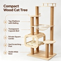 Arbre à chat multi-niveaux, structure d'escalade pour chat, poteau à gratter en sisal avec hamac, robuste et durable, pour intérieur