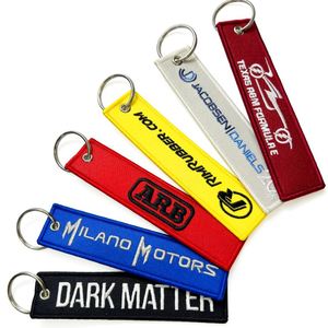 Double-Sided <b>Key</b> Chain Sublimation Fabric Canvas Flight <b>Custom</b> Logo Tag Embroidery Keychain - Product Image 1