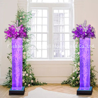 Décoration lumineuse pour fête de Noël, mariage, spectacle, colonne de fleurs à bulles d'eau LED, lampe de décoration intérieure