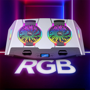 <span class=keywords><strong>Support</strong></span> de refroidissement ergonomique pour <span class=keywords><strong>ordinateur</strong></span> <span class=keywords><strong>portable</strong></span> avec écran LCD, double ventilateurs puissants, RGB, pour gaming, avec <span class=keywords><strong>support</strong></span> de téléphone – Offre Spéciale - Product Image 1