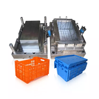 Molde de inyección de última generación para cajas de plástico para frutas y verduras con sistema de canales calientes y expulsor P20