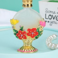 Outlet Pabrik Botol Attar Isi Ulang Minyak Esensial Botol Parfum Logam Bunga Aprikot Arab Paten Dubai 15Ml #15311