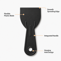 Couteau à mastic flexible en plastique de 3 pouces pour réparation murale, enduit de plâtre, OEM, marque privée, vente en gros