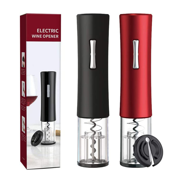 Professional Automatic Air Pressure Corkscrew Gift Set With Foil Cutter Wholesale Electric Air Pump Red Wine Opener Set