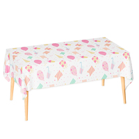 Nappe de table imperméable PLA motif Memphis violet, nappe de fête rectangulaire jetable écologique