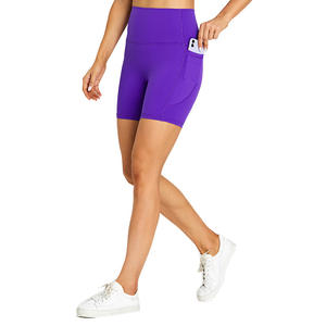 Le plus récent vendeur chaud <span class=keywords><strong>Lulu</strong></span> nu sensation douceur Shorts taille haute poche Shorts de course Gym Fitness Sportswear - Product Image 5