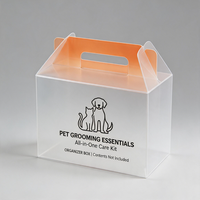 Boîte de rangement portable en plastique à motif dégradé personnalisé pour kits de toilettage mixtes pour chats et chiens