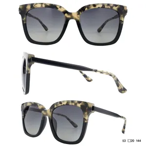 2024 Hot Eyewear Square Cat Eye Colorful Vintage Women Famous Brand Designer Fashion Driving Acetate Frame Sunglasses