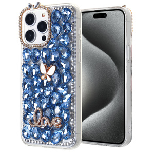 Coque de téléphone KINGSOUL de luxe la plus vendue en TPU+PC+verre pour iPhone 16, design antichoc avec décoration scintillante - Product Image 2