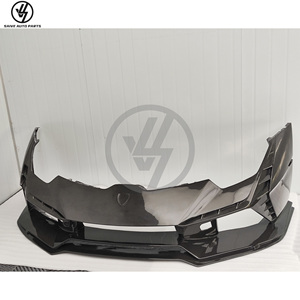 Kit de carrocería de fibra de carbono seca con tejido de sarga brillante estilo Tecnic, parachoques, capó, faldones laterales, escape, modificación/actualización para Lambo Huracán - Product Image 2