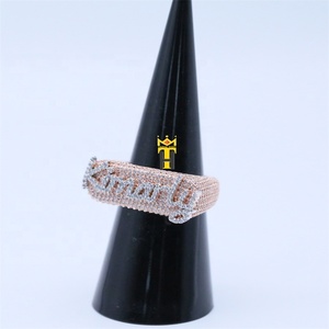 Double Plated Custom Icy <strong>Name</strong> <strong>Ring</strong> <strong>Personalised</strong> Hip Hop Full Iced Out Jewelry Letter <strong>Ring</strong> - Product Image 5