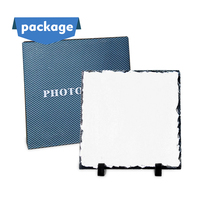 Plaques de sublimation 6*6 pouces, ardoise carrée, cadre photo pour cadeau commémoratif
