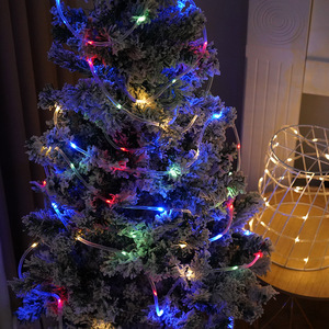 Guirnalda de Luces LED Solares, Blanco Cálido, 36V, IP65, Impermeable, Decoración para Fiestas Navideñas al Aire Libre, Iluminación Ambiental para Camping - Product Image 3